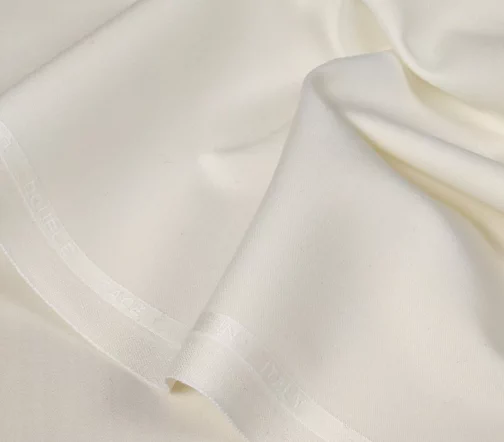 Ткань плательная Double Face, цвет молочный, 01079