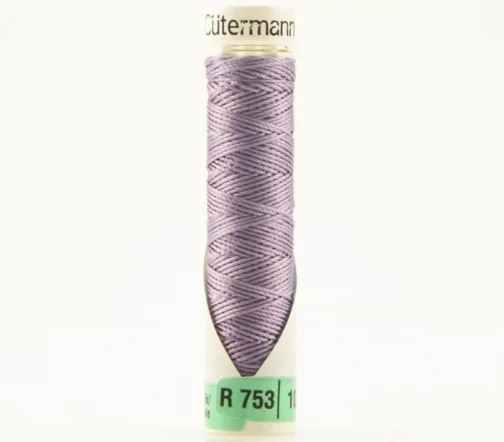 Нить Silk R 753 для фасонных швов, 10м, 100% шелк, цвет 158 св.сиреневый, Gutermann 703184