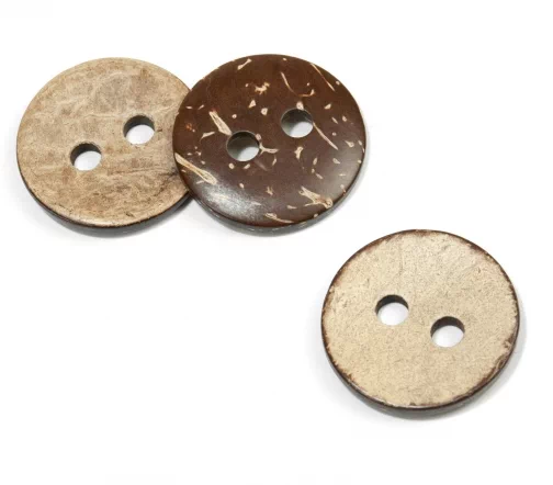 Пуговица Union Knopf, 2 отв., кокосовый орех, цвет св.коричневый, 30 мм