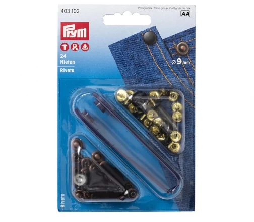 403102 Заклепки, медно-коричневый, 9 мм, упак./24 шт., Prym