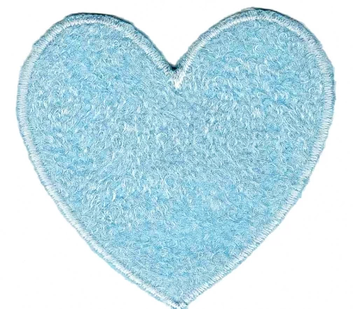 Термоаппликация HKM "Сердце голубое", 6,1 х 5,6 см