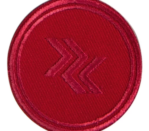 Термоаппликация HKM "Круг", 4,9 см, цвет красный, 38626-4