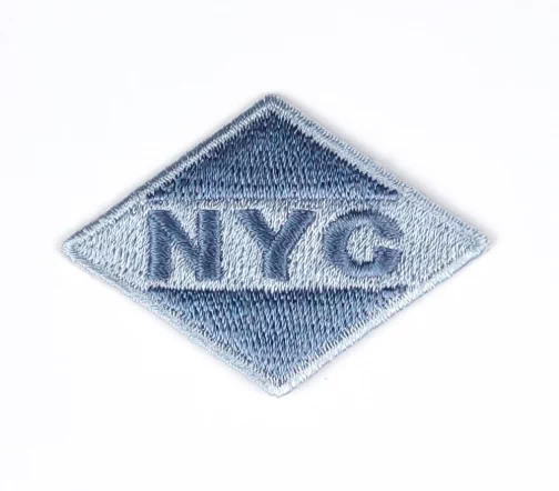 Термоаппликация "NYC", 4 х 5,5 см, голубой джинс, арт. 569506.E