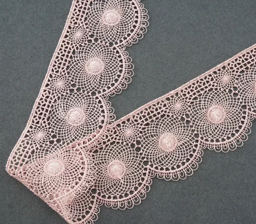 Гипюр IEMESA, ширина 43 мм, цвет розовый