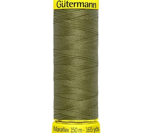 Нить Maraflex для трикотажа, 150м, 100% п/э, цвет 432 оливково-зеленый, Gutermann 777000