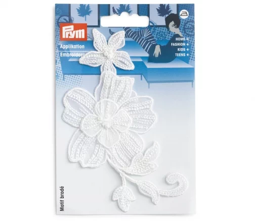 926703 Термоаппликация "Гирлянда из цветов праздничная белая", 8х10см, Prym