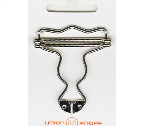 Застежка для комбинезона, Union Knopf, металл, 40 мм, цвет серебро, 75040