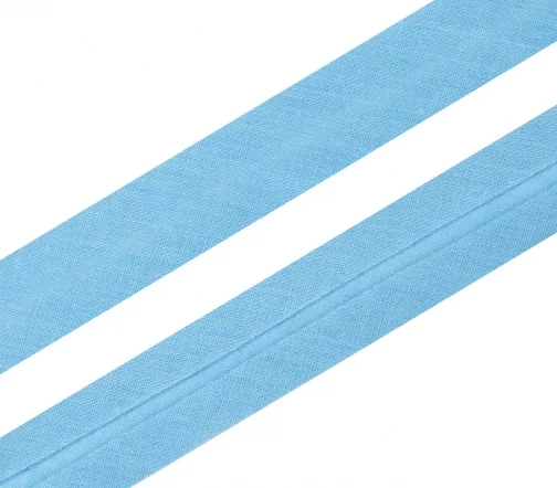 Косая бейка SAFISA, 20мм, хлопок, цвет 065, серо-голубой