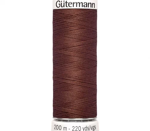 Нить Sew All для всех материалов, 200м, 100% п/э, цвет 478 коричнево-розовый, Gutermann 748277