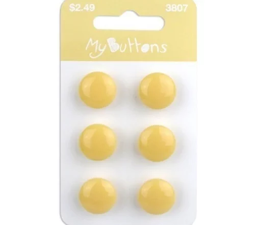 Пуговицы "My Buttons", 12 мм, на ножке, пластик, 6 шт., кремовый, 630003807