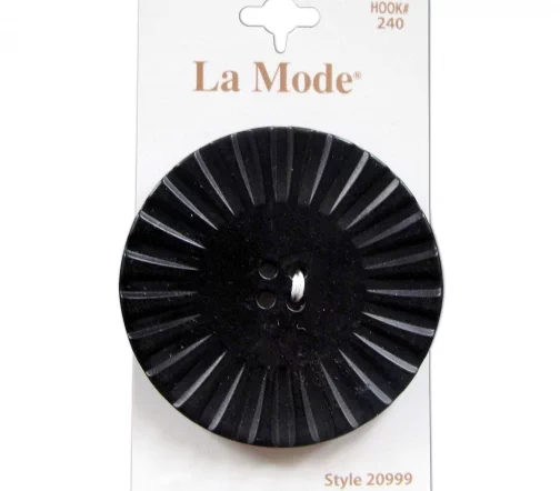 Пуговица Big buttons, арт. 20999, 4 отв., 50 мм, пластик, черный