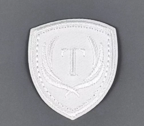 Термоаппликация Marbet "Эмблема "Т", 3,1 х 3,5 см, белый, 565344.001