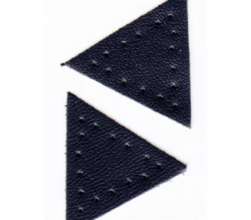Заплатка "Треугольник" искусственная кожа с перфорацией, 2 шт., цвет серый, 3,5х3 см