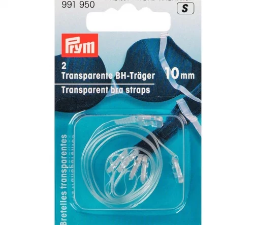 991950 Бретели для бюстгальтера прозрачные, 10 мм, упак./2 шт., Prym