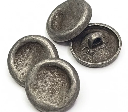 Пуговица DILL, на ножке, металл, цвет состаренное олово, 23 мм